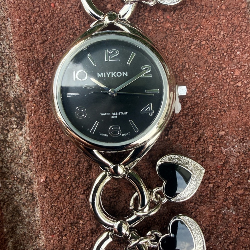 BUNDLE!!! Miykon Silver and Black Heart, White love heart, white/Purple Heart